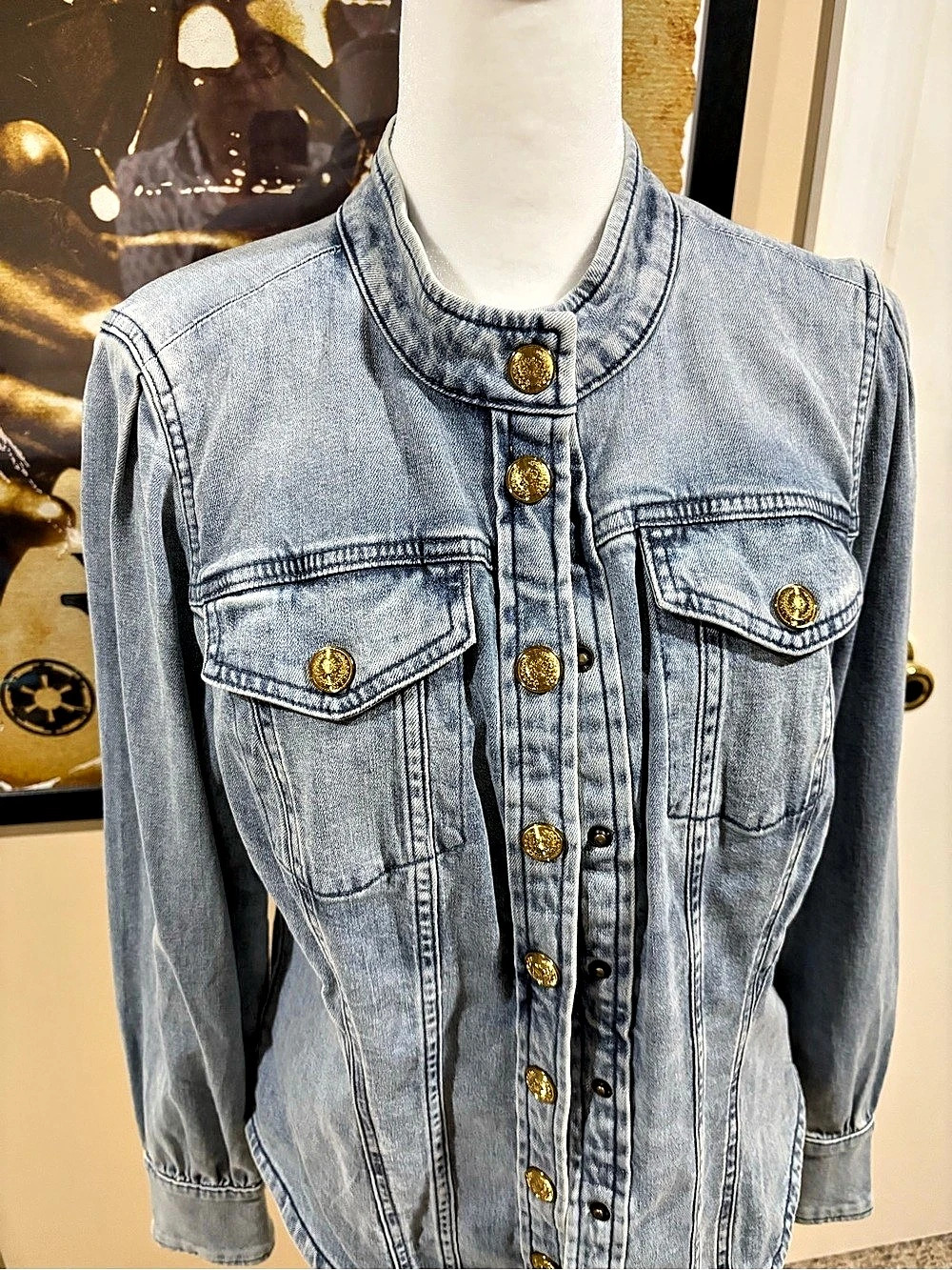 White House Black Market Denim Jacket